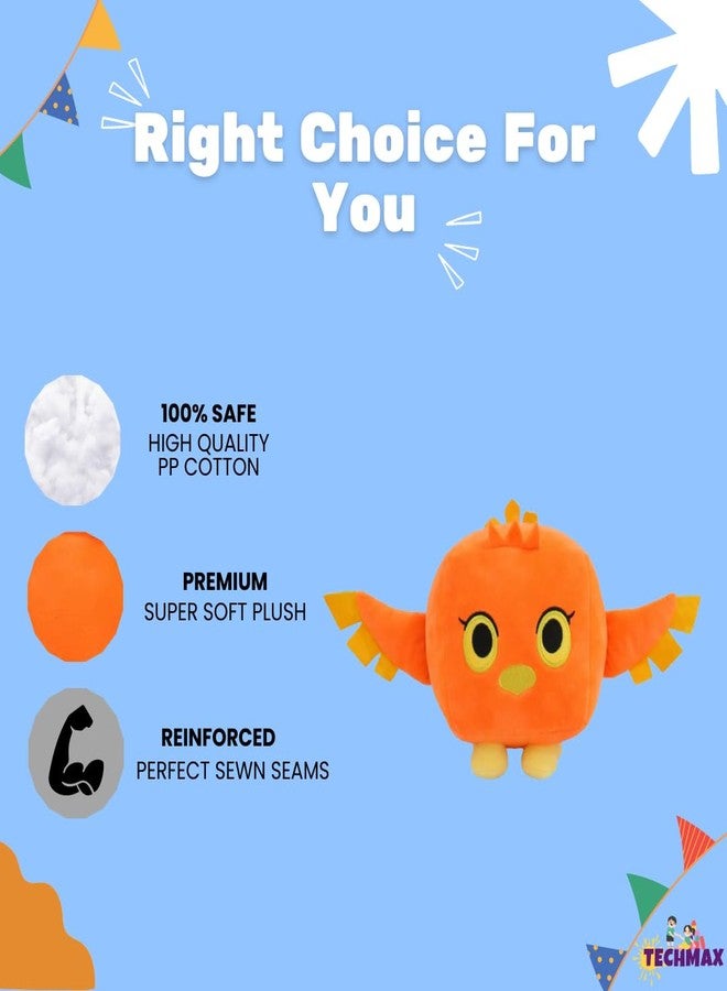 TechMax Solution لعبة طائر النار المربع اللطيفة من TechMax Solution، لعبة قطيفة ناعمة. - Image 3